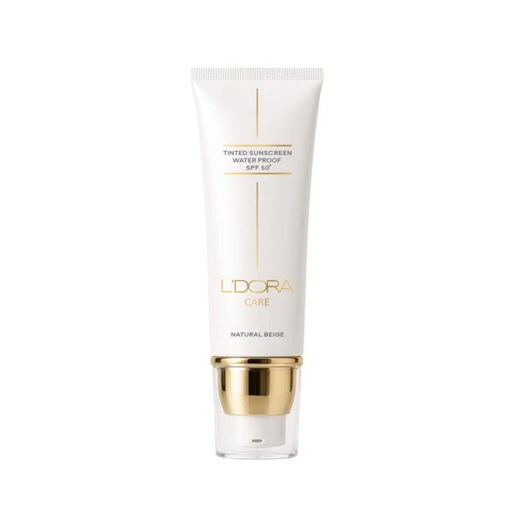 کرم ضدآفتاب رنگی ضدآب SPF 50+ مناسب انواع پوست (بژ طبیعی)