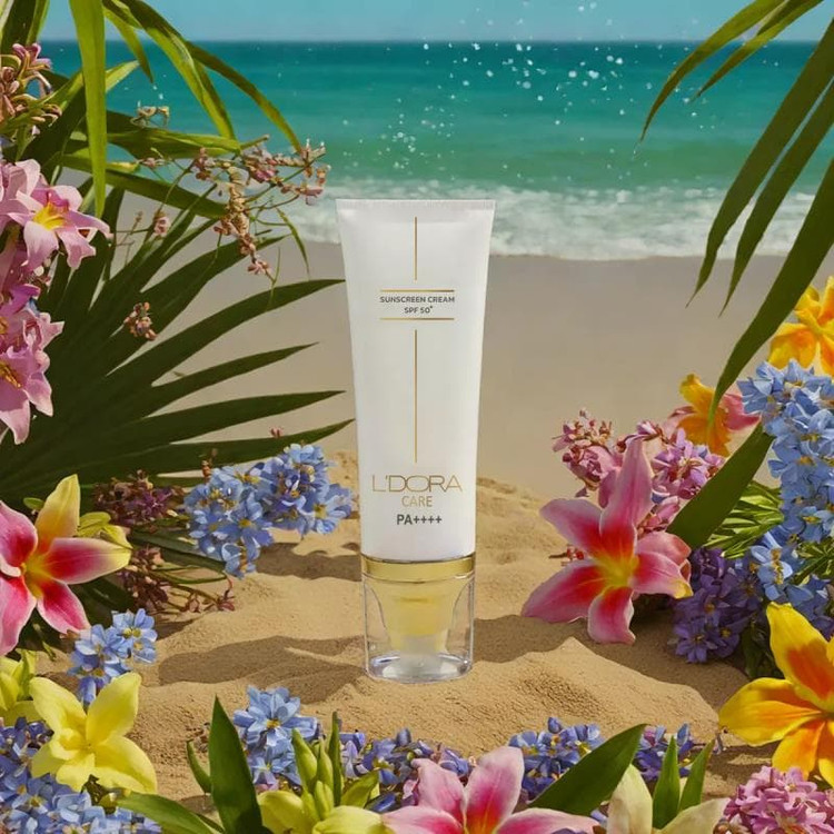 کرم ضدآفتاب +SPF50 بی رنگ مناسب انواع پوست ۸۰ میلی لیتر